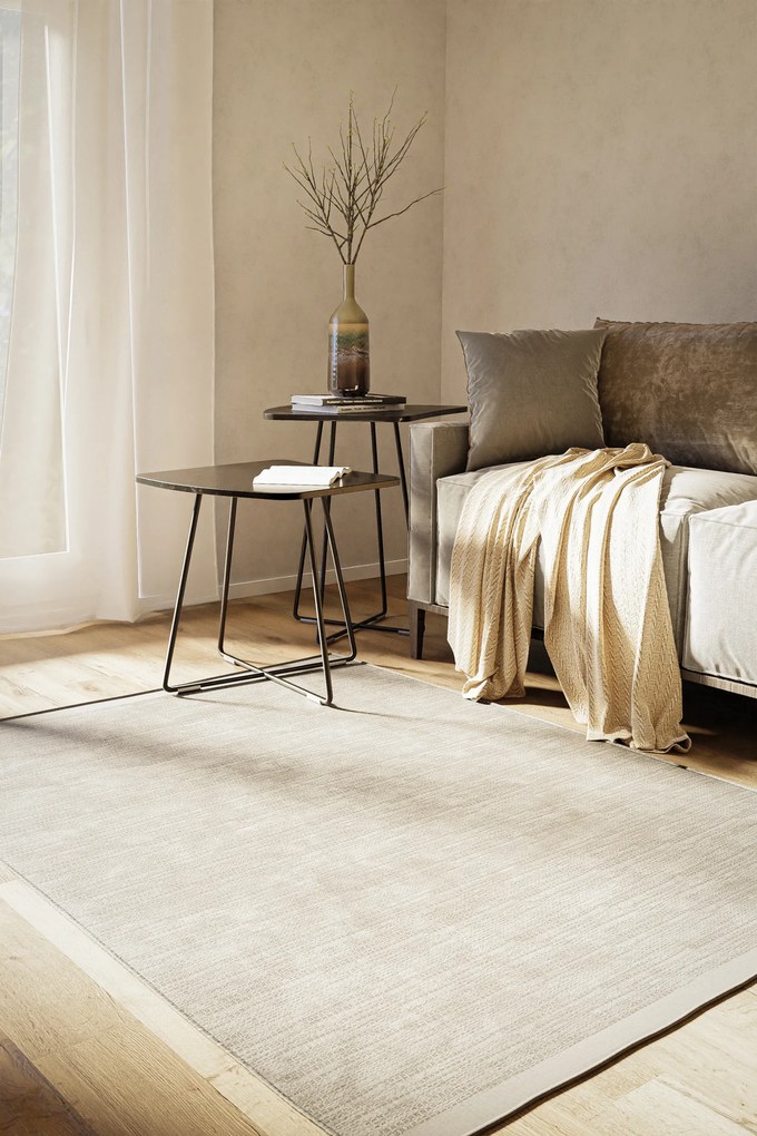 My Flair, Kusový koberec Wooly Oasis natur, 120x170, šedá, chodba / predsieň