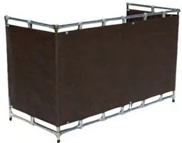 Balkónová zástena - hnedá netkaná textília, 0,9x5m