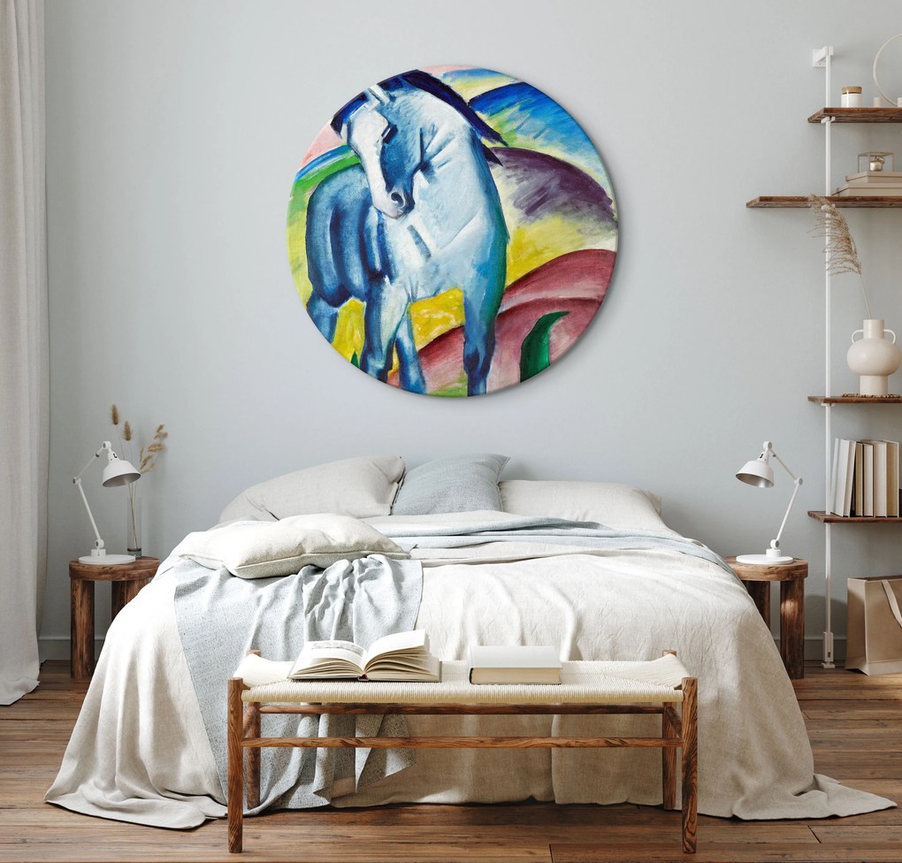 Artgeist Okrúhlý obraz - Blue Horse (Franz Marc) Veľkosť: 80x80