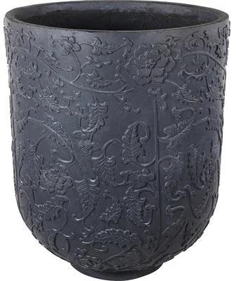 Kvetináč Lafiora Oriental Clayfiber Ø45x55 cm sivý