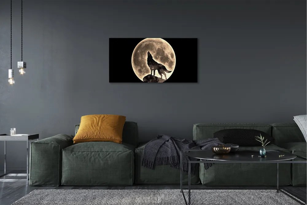 Obraz na plátne wolf moon 120x60 cm