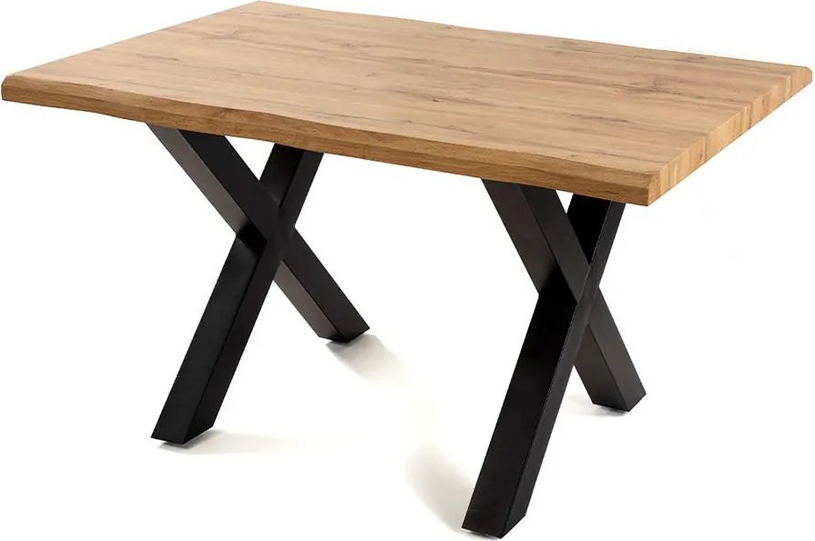 Jedálenský set 4x stoličky + stôl 140 cm AVENBERG LIVE EDGE