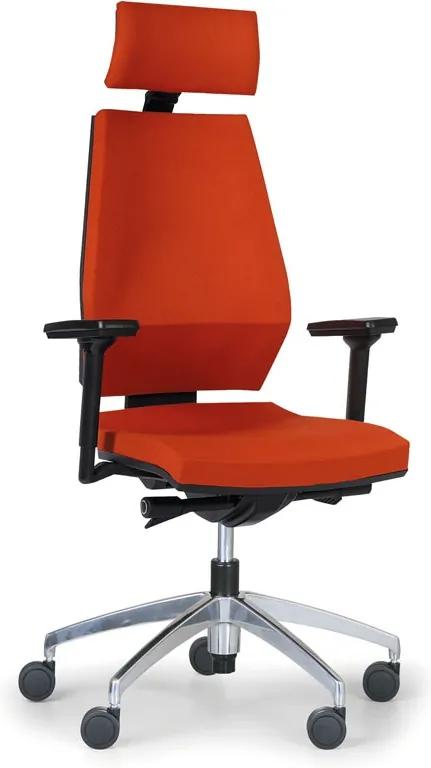 Antares Kancelárska stolička MOTION s opierkou hlavy, oranžová