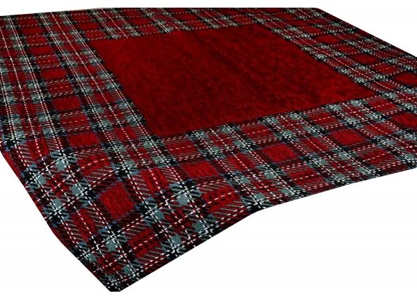 Vianočný obrus bordovej farby s rozmermi 90x90 cm