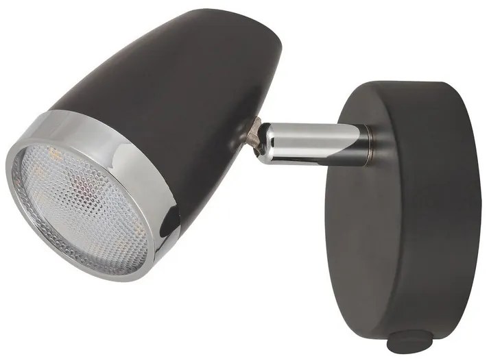 Rabalux KAREN 6512LED nástenné bodové svietidlo 1x4W | 280lm | 3000K | IP20 - čierna
