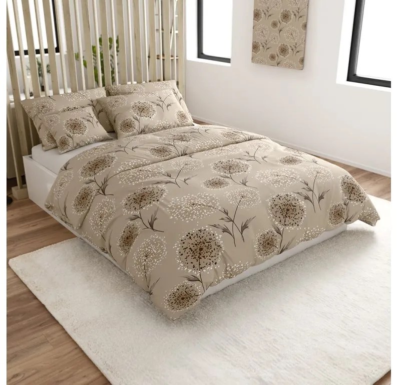 Krepové obliečky PAMPELINO BLEND svetlohnedé Rozmer obliečky: 70 x 90 cm | 140 x 200 cm