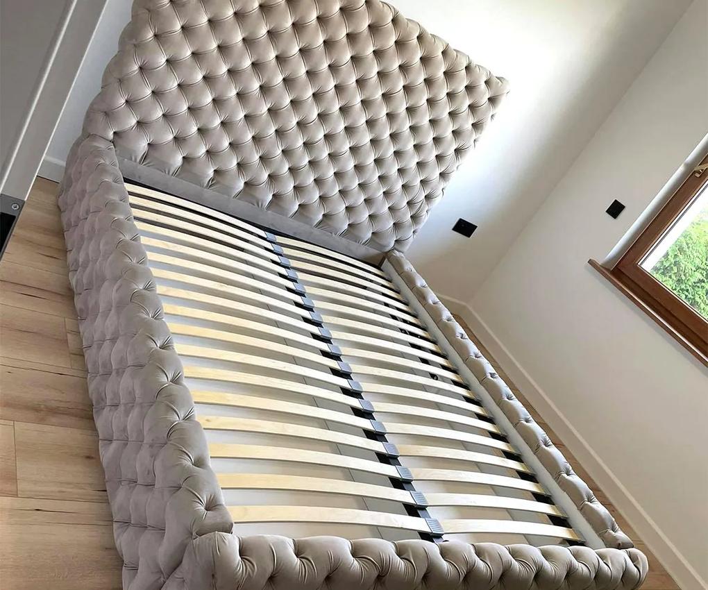 Moderná čalúnená posteľ FIGO EXTRA - Drevený rám,120x200