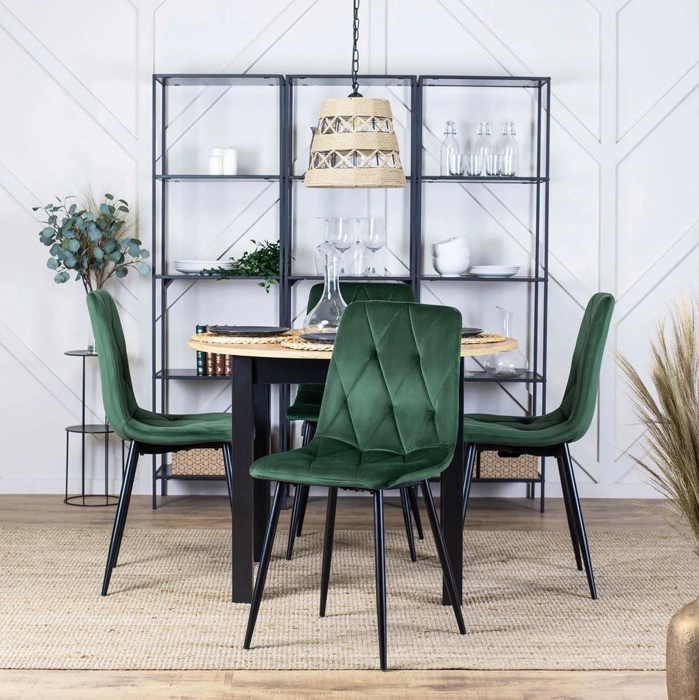 PROXIMA.store - Čalúnená jedálenská stolička ROBIN FARBA: zelená