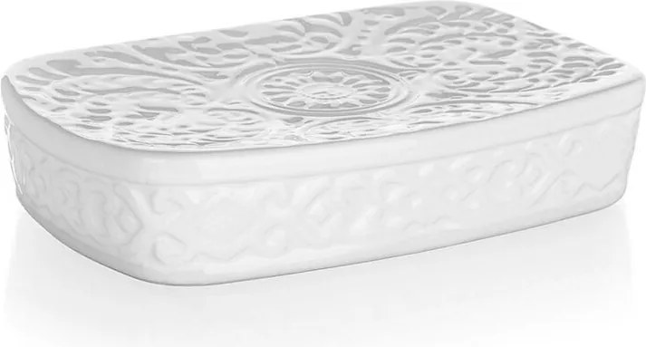 Miska na mydlo keramická biela