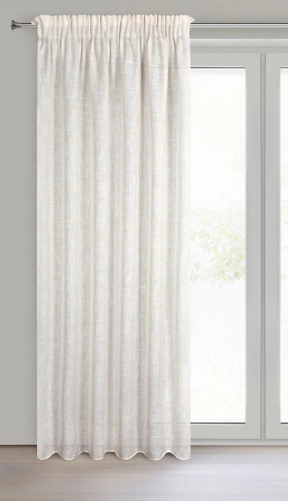 ZÁVES NA PÁSKE KARLI 140X270 CM KRÉMOVÁ