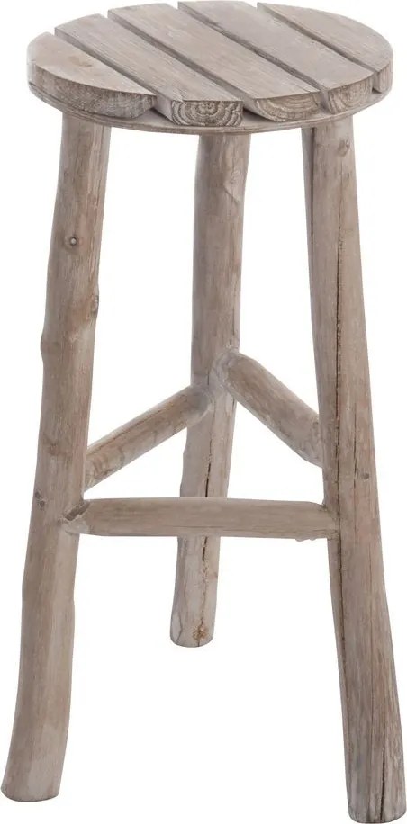 Drevená stolička prírodná s bielou patinou - Ø 40 * 53 cm