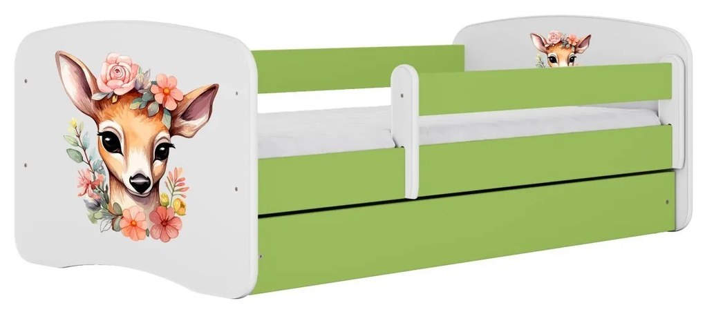 Detská postieľka Babydreams Bambi zelená
