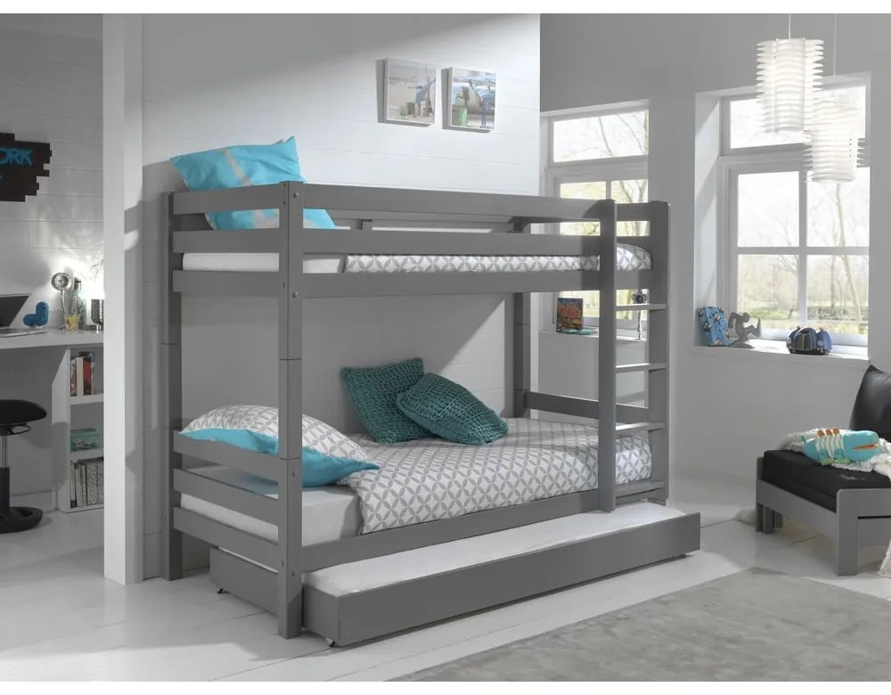 Sivá zásuvka pod detskú posteľ 90x190 cm Pino – Vipack