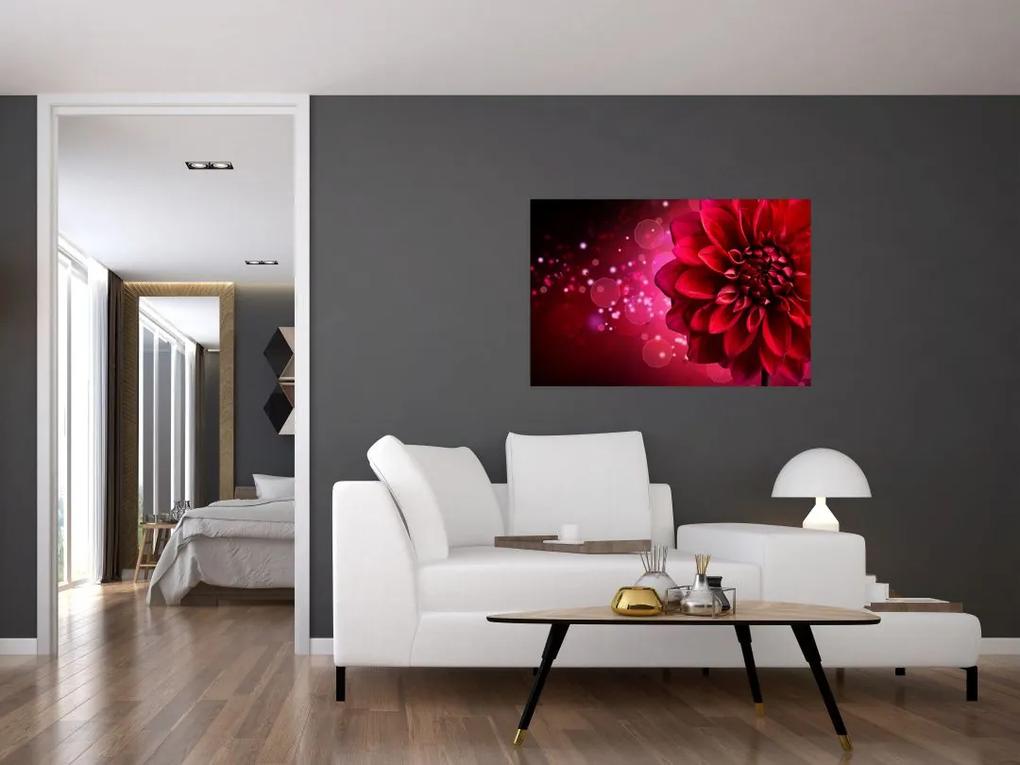 Obraz červené kvety (90x60 cm)