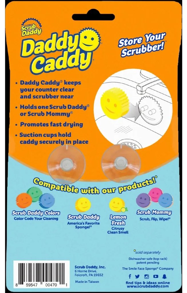 Držiak na hubku SCRUB DADDY, na 2 prísavky