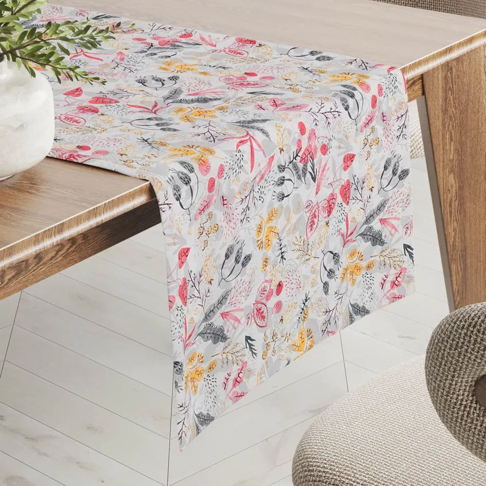 Biante Dekoračný behúň na stôl PML-087 Červeno-oranžové lístky 45x120 cm