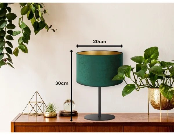 Duolla - Stolná lampa ROLLER 1xE14/15W/230V tmavo pr. 20 cm zelená/zlatá