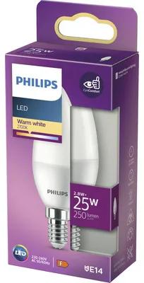 LED žiarovka Philips E14 2.8W/25W 250lm 2700K matná