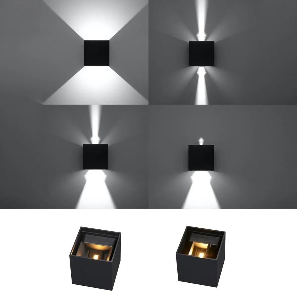 Nástenné LED svietidlo Luca, 1x LED 6w, 3000k, b