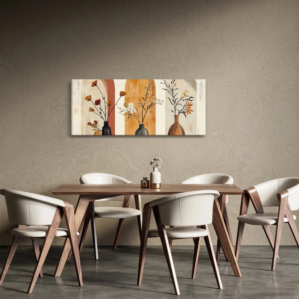 Obraz - Vázy v oblúkoch (120x50 cm)