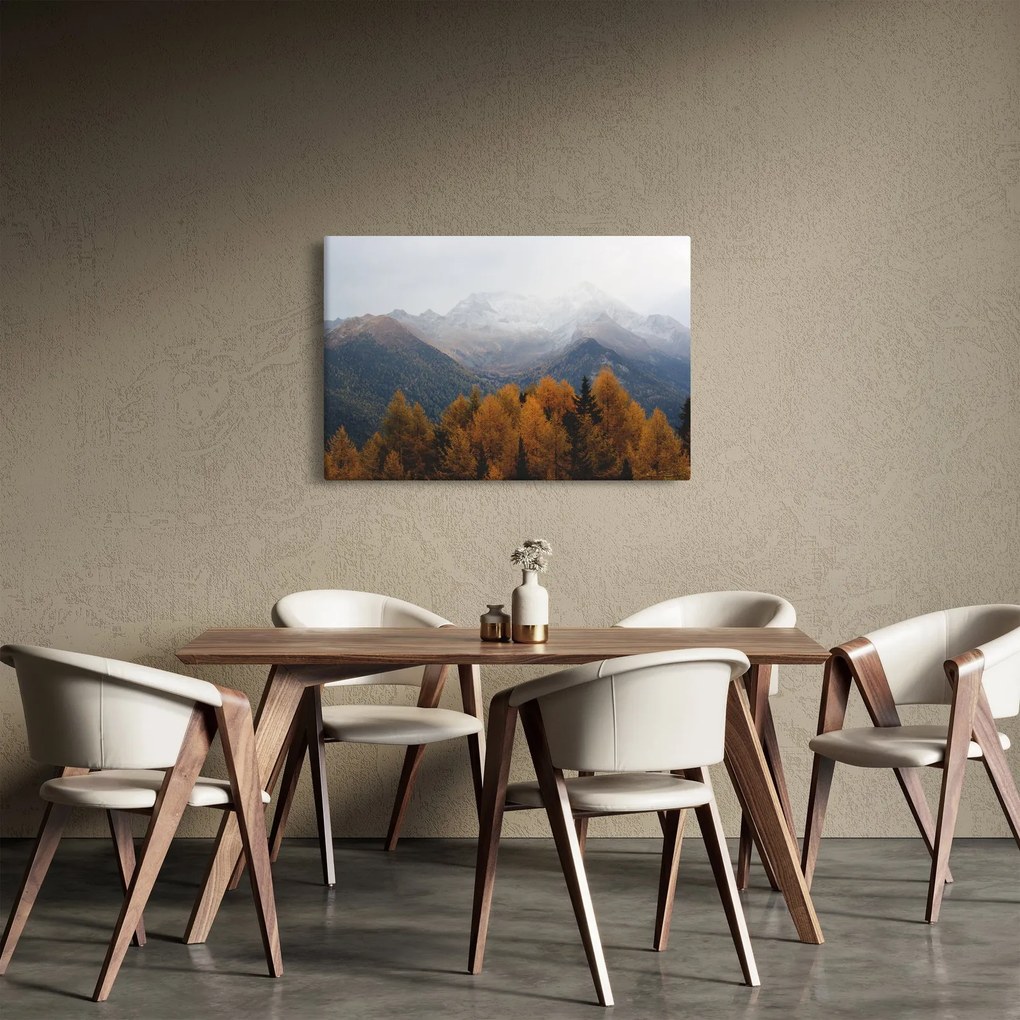 Obraz - Výhľad na hrebene hôr (90x60 cm)
