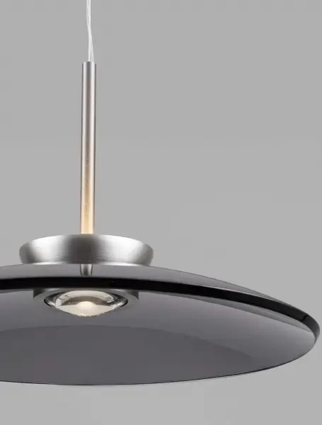 LED stmievateľný nikel dizajnový luster Esti