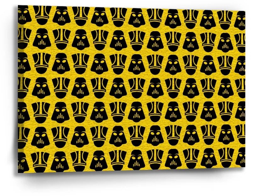 Sablio Obraz Star Wars Stormtrooperi Pattern na žltej - 90x60 cm