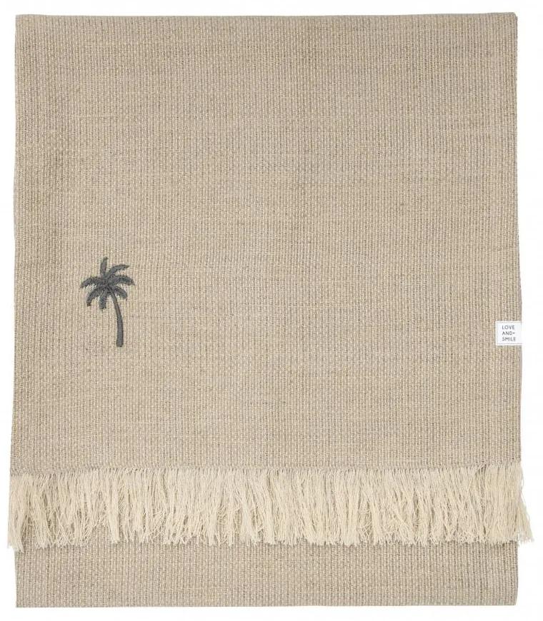 Runner 38x160 cm Linen palm tree