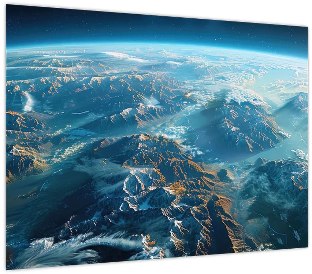 Obraz - Pohľad z vesmíru (70x50 cm)