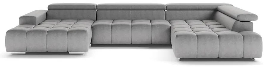 Rohová sedacia súprava do U TROPEA pravá, sivá