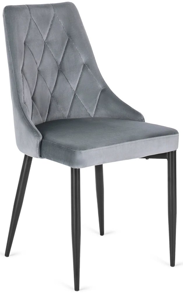 Čalúnená stolička Cork, sivá