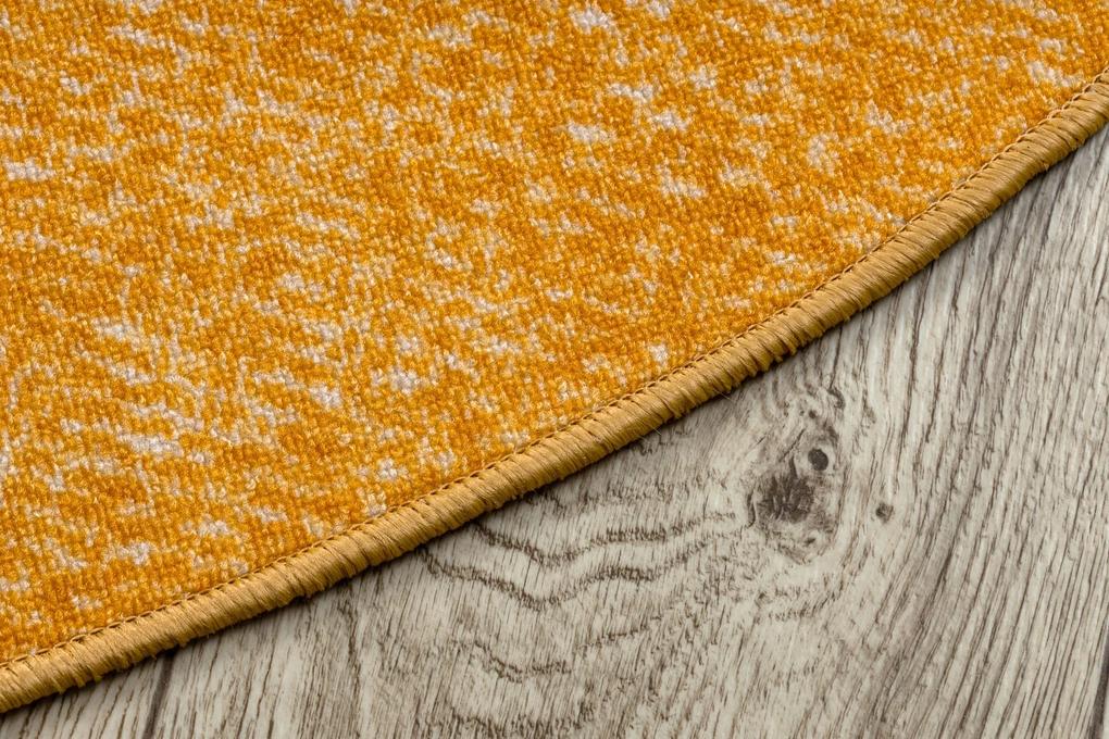 Okrúhly koberec pre deti HEARTS Jeans, vintage srdce - oranžová Veľkosť: kruh 200 cm