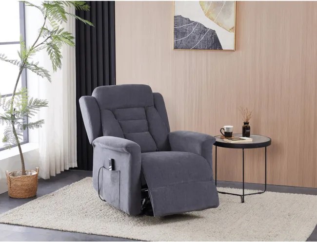 Polohovacie kreslo sivé, elektrické TV-7072 GREY2