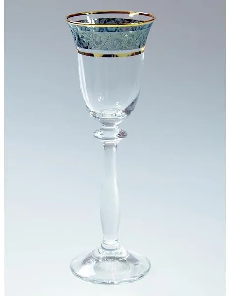 BOHEMIA ANGELA ZLATO-PLATINOVÝ POHÁR 60 ML SADA 6 KS