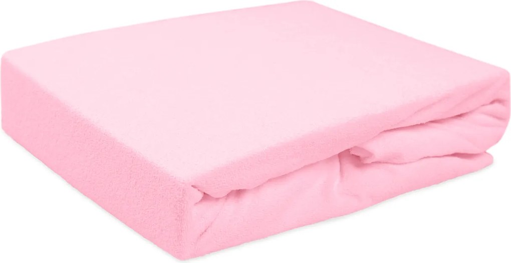 DETSKÉ FROTÉ PRESTIERADLO 005 80X160 CM SVETLORUŽOVÉ