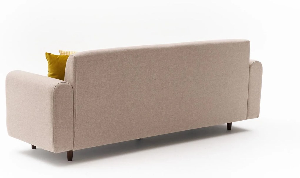 Pohovka trojsedačka Noyalepo L (krémová + orech). Akcia -19%. Vlastná spoľahlivá doprava až k Vám domov. 1106694