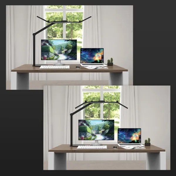 LED Stmievateľná dotyková stolná lampa LED/24W/230V 3000-6500K CRI 92 čierna