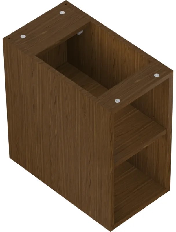 Mexen Box-A, otvorená skrinka s policou 25 cm, orech, 91AX2-0250-470-0-86