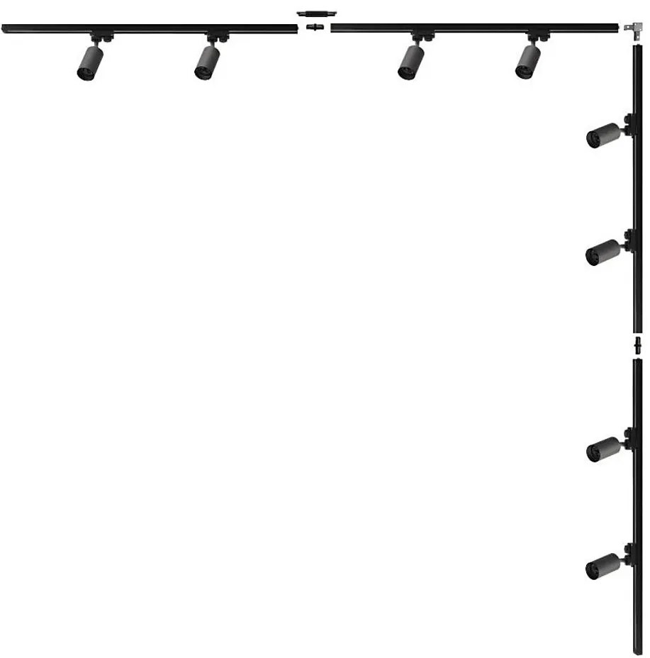 Zuma Line 3581 - Bodové svietidlo v lištovom systéme TUBE 8xGU10/35W/230V čierna