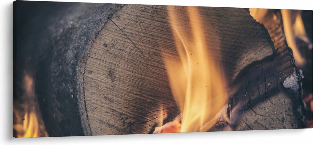 Obraz horiaceho dreva (120x50 cm)
