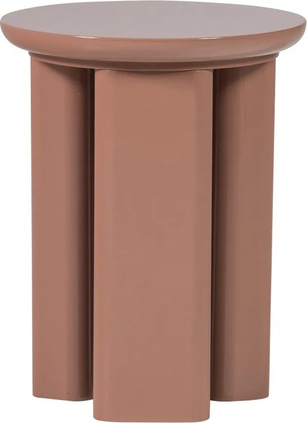 Lesklý okrúhly odkladací stolík ø 40 cm Orivo – WOOOD