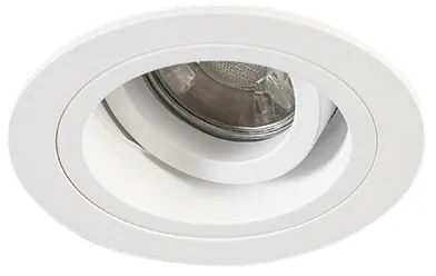 Sada 6 zapustených bodových svetiel okrúhlych bielych nastaviteľných - Chuck