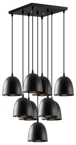 Závesný luster na lanku TATTOO 9xE27/40W/230V čierny