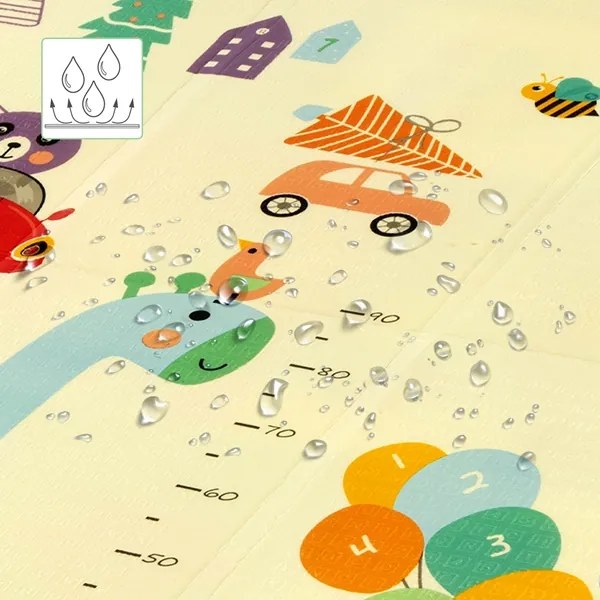 Detská skladacia penová podložka NILS Fun MD04 ZOO