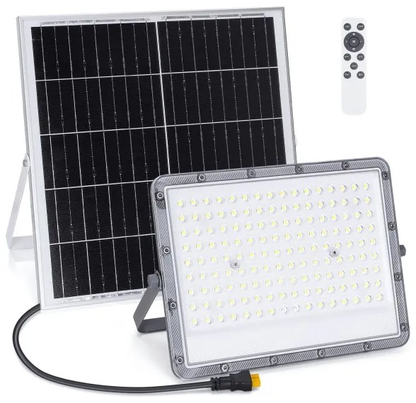 Aigostar - LED stmievateľný solárny reflektor LED/200W/3,2V IP65 + diaľkové ovládanie
