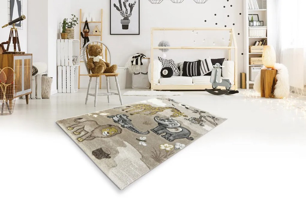 Medipa (Merinos), AKCIA: 140x200 cm Detský kusový koberec Diamond Kids 24292/760, béžová, detská izba