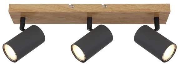 Globo 57911-3G - Bodové svietidlo ROBBY 3xGU10/35W/230V šedá/hnedá