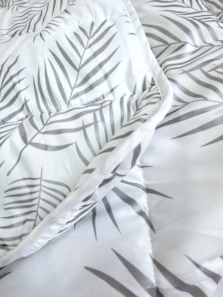 Set paplón + vankúš Elegantné listy 140x200/70x90 cm – mikrovlákno, duté vlákno, celoročné použitie
