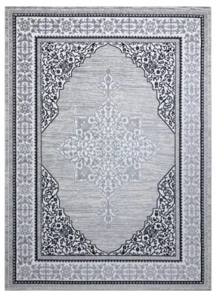 Koberec GLOSS 8490 52 Ornament - slonia kosť, sivý