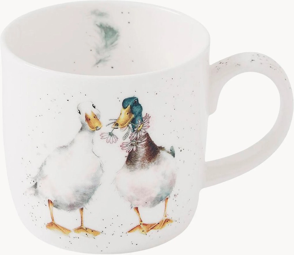 Hrnček z jemného kostného porcelánu Duck Love